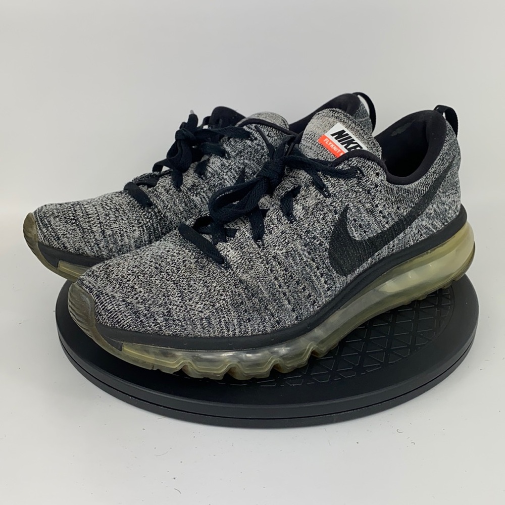 Nike Flyknit Max 'Oreo' Black/White Running Shoes 620469-105 Men's Size 10